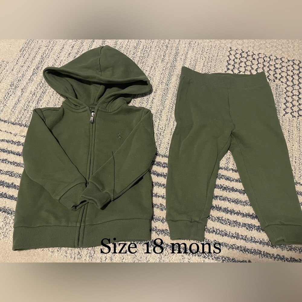 Kids Green Hoodie and Pants Set